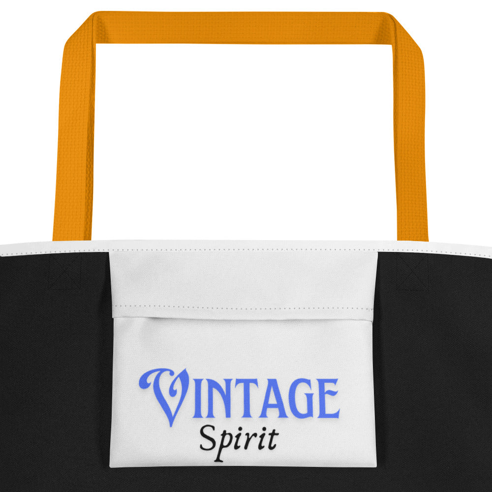 Vintage Spirit Large Tote Bag – Timeless Style &amp; Versatility