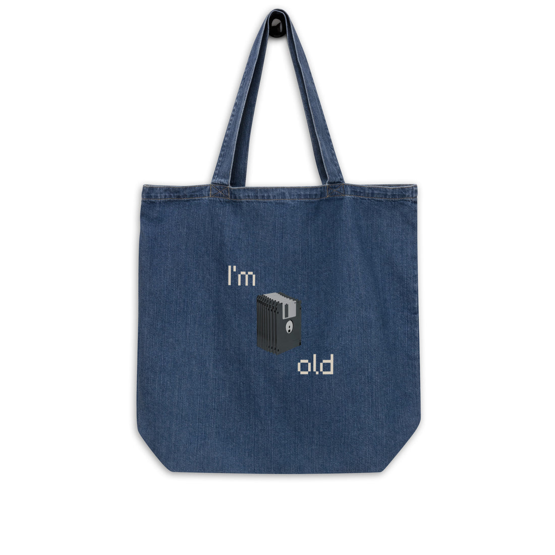 Organic denim tote bag &quot;I&