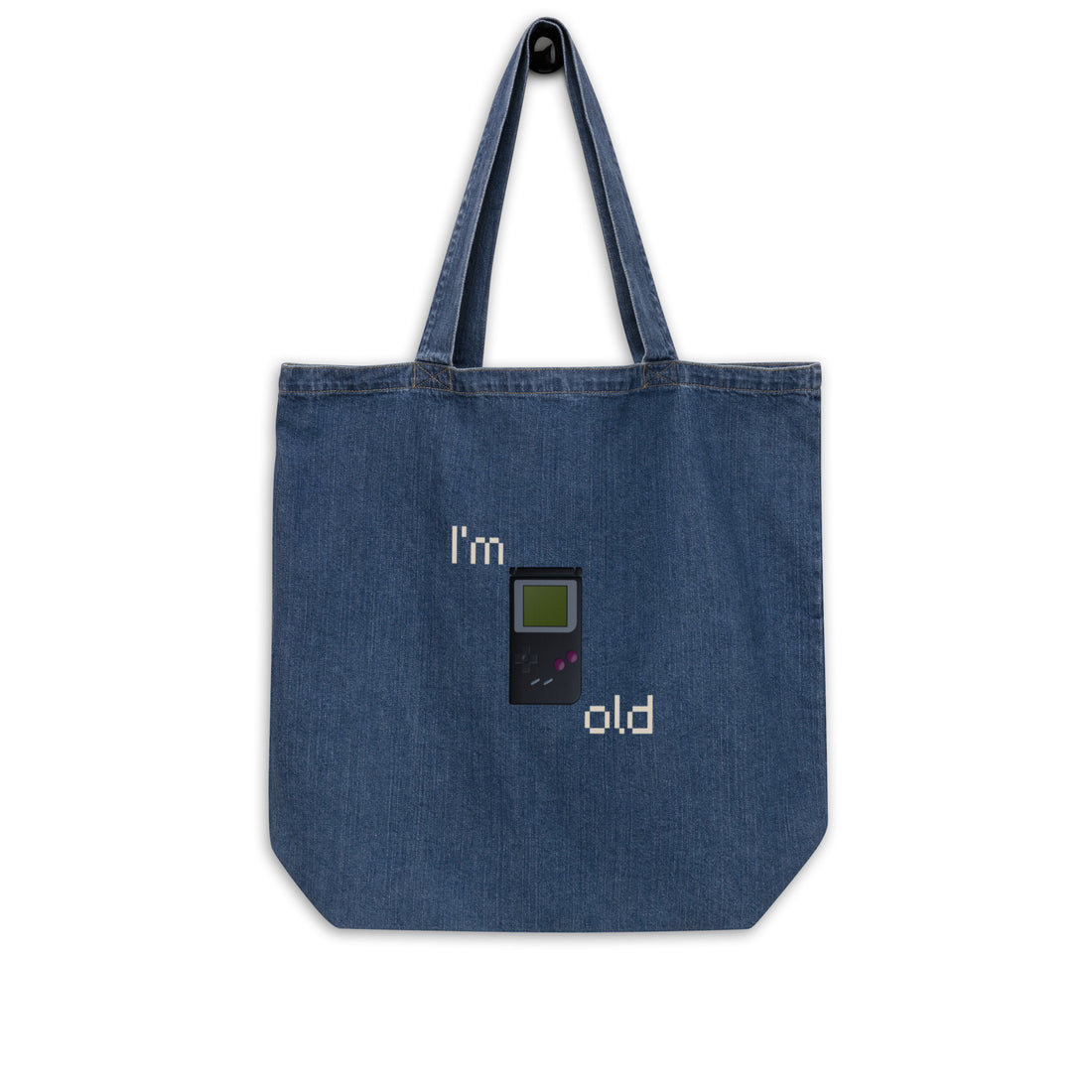 Organic denim tote bag &quot;I&